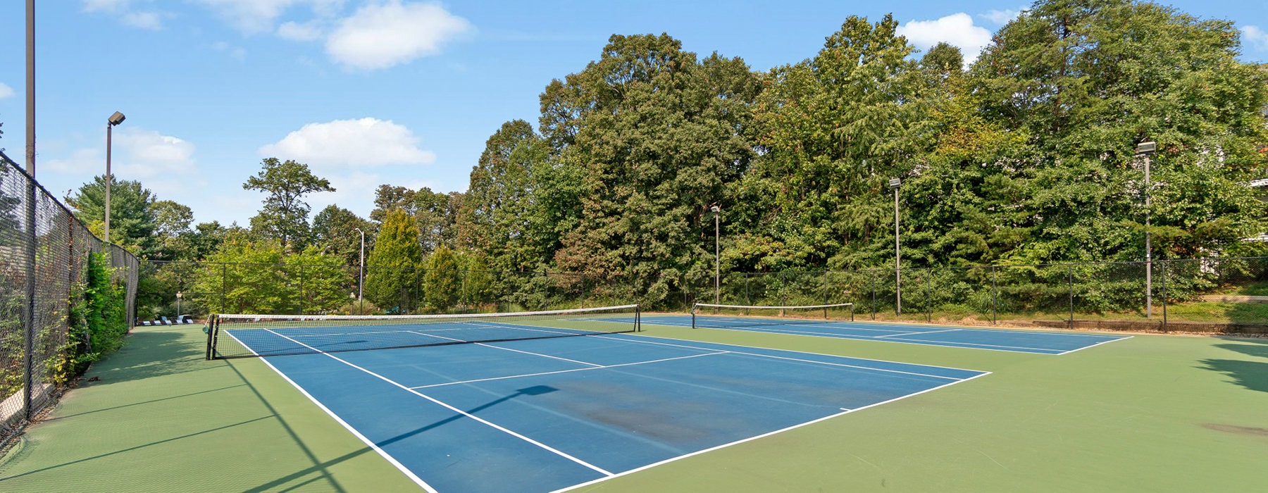 Large tennis courts