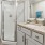 Well-lit bathroom with modern conveniences